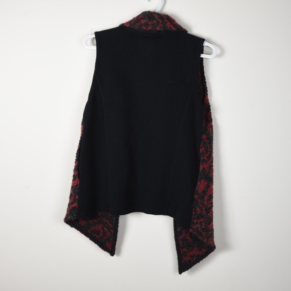 Anthropologie Dolan Lightcatcher Red Black Vest S - Picture 4 of 4